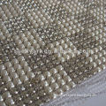 Fabric mesh rhinestone trimming with 24row pearl crystal